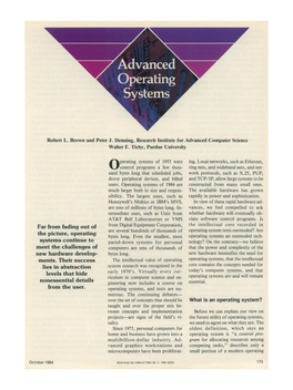 Advanced Operating Systems