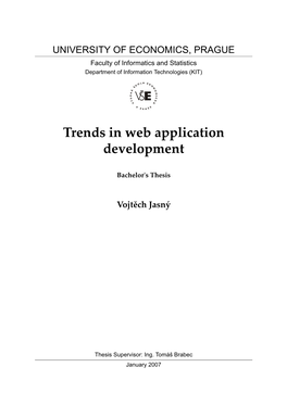 Trends in Web Application Development
