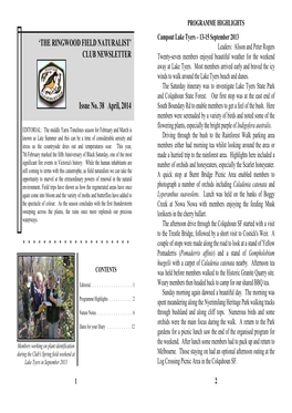 CLUB NEWSLETTER Issue No. 38 April, 2014