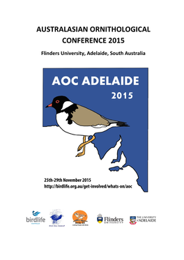Australasian Ornithological Conference 2015