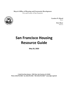 San Francisco Housing Resource Guide