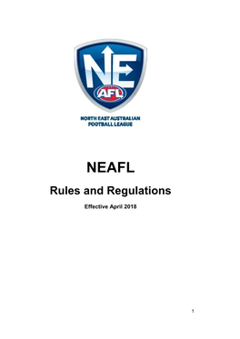 NEAFL Rules and Regulations