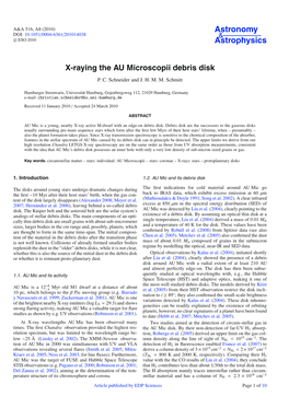 X-Raying the AU Microscopii Debris Disk P
