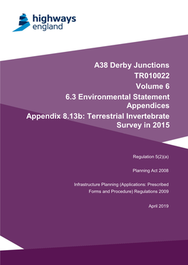 Terrestrial Invertebrate Survey in 2015