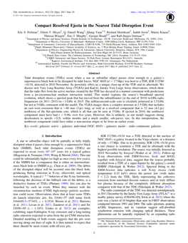 Compact Resolved Ejecta in the Nearest Tidal Disruption Event