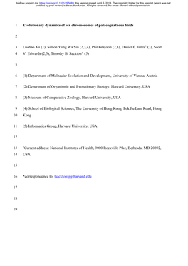 Evolutionary Dynamics of Sex Chromosomes of Palaeognathous Birds