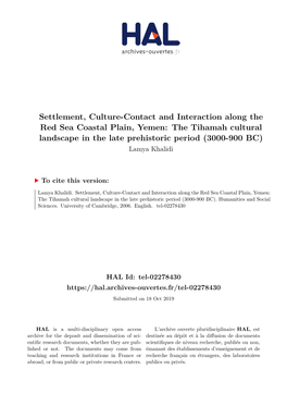 Settlement, Culture-Contact and Interaction Along the Red