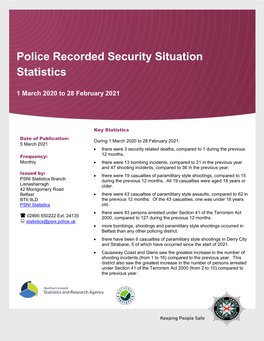 Casualties As a Result of Paramilitary Style Shootings(1,2) 2010/11 – 2019/20 Loyalist Republican Total