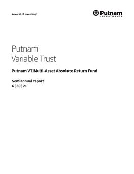 VT Multi-Asset Absolute Return Fund Semi-Annual Report