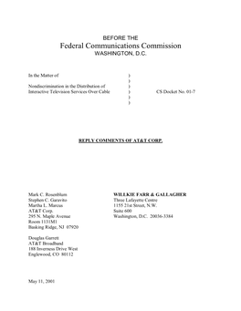 Federal Communications Commission WASHINGTON, D.C