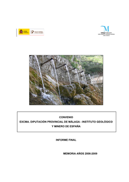 Convenio Excma. Diputación Provincial De Málaga - Instituto Geológico Y Minero De España
