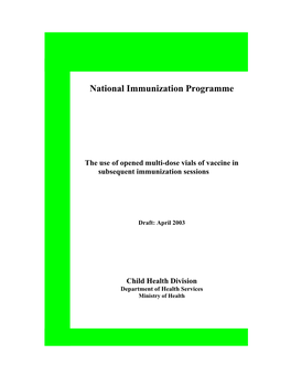 National Immunization Programme