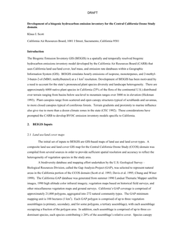 2003-09-23 Development of a Biogenic Hydrocarbon Emission