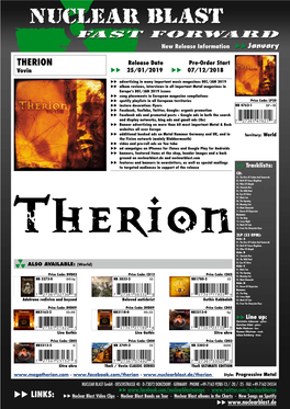 THERION Release Date Pre-Order Start Vovin Uu 25/01/2019 Uu 07/12/2018