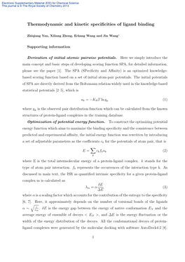 Thermodynamic and Kinetic Specificities of Ligand Binding