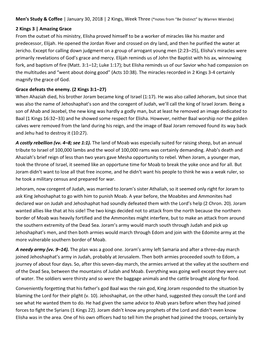 2 Kings 3 | Amazing Grace from the Outset of His Ministry, Elisha Proved Himself to Be a Worker of Miracles Like His Master and Predecessor, Elijah