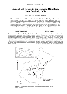 Birds of Oak Forests in the Kumaon Himalaya, Uttar Pradesh, India