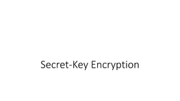 Secret-Key Encryption Introduction