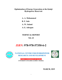 Optimization of Energy Generation at the Kainji Hydropower Reservoir