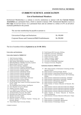 Institutional Members