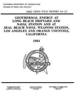 Geothermal Energy at Long Beach Naval Shipyard and Naval Station and at Seal Beach Naval Weapons Station, California