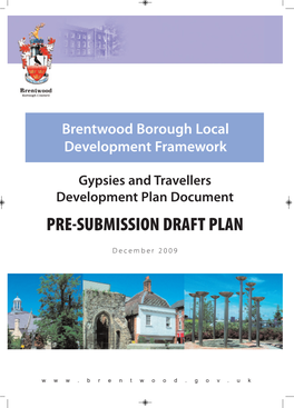 Gypsies and Travellers DPD Pre-Submission Draft Plan