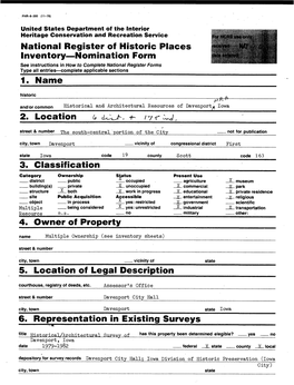 National Register of Historic Places Inventory Nomination Form 1