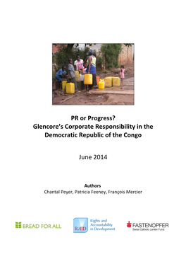 PR Or Progress? Glencore's Corporate Responsibility in the Democratic