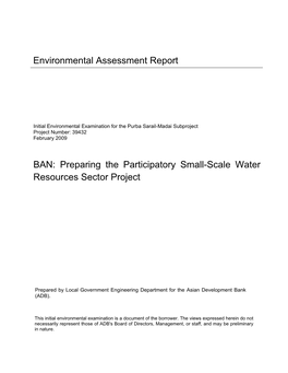 Environmental Assessment Report