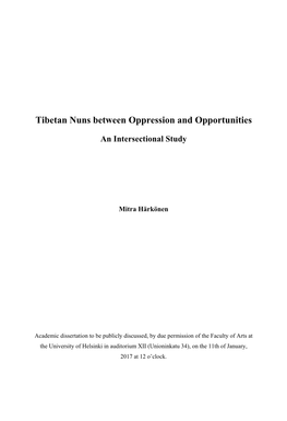 Tibetan Nuns Between Oppression and Opportunities