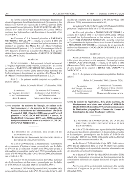 Pomme Du Haouz» Et Finances Et De La Réforme De L’Administration N° 256-20 Du Homologation Du Cahier Des Charges Y Afférent