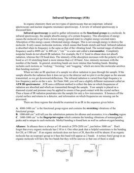 Infrared Spectroscopy (#1B)