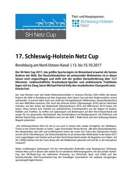 17. Schleswig-Holstein Netz Cup Rendsburg Am Nord-Ostsee-Kanal | 13