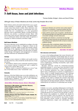 7: Soft Tissue, Bone and Joint Infections