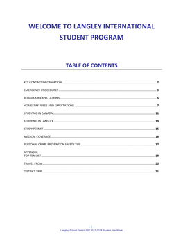 Langley International Student Program