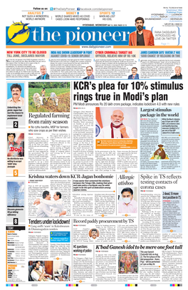 KCR's Plea for 10% Stimulus Rings True in Modi's Plan