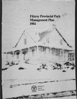 Fitzroy Provincial Park Management Plan 1984