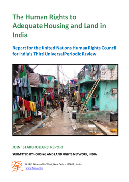 The Human Rights to Adequate Housing and Land in India