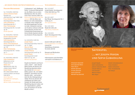 … Mit Joseph Haydn Und Sofia Gubaidulina Saitenspiel