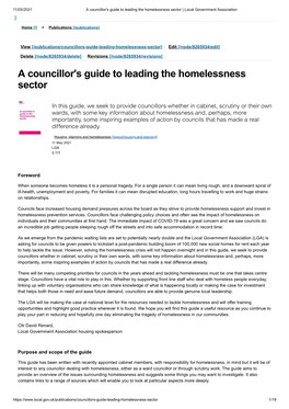 A Councillor's Guide to Leading the Homelessness Sector | Local Government Association []