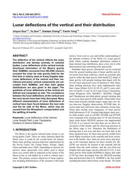 Lunar Deflections of the Vertical and Their Distribution