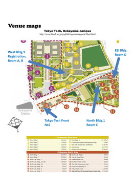 Venue Maps Tokyo Tech, Ookayama Campus