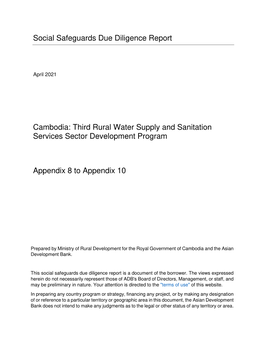 Third Rural Water Supply and Sanitation Services Sector Development Program