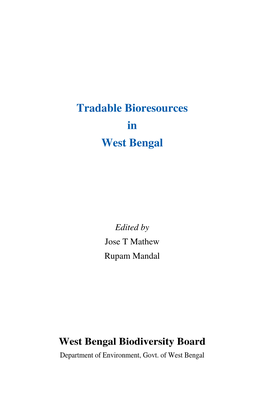 Tradable Bioresources in West Bengal