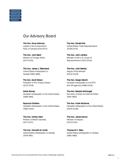 Our Advisory Board