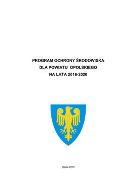 Program Ochrony Środowiska Dla Powiatu Opolskiego Na Lata 2016-2020