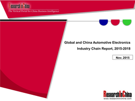 Global and China Automotive Electronics Industry Chain Report, 2015-2018