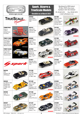 Spark , Bizarre & Truescale Models