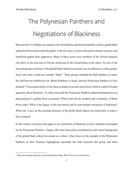 The Polynesian Panthers and Negotiations of Blackness