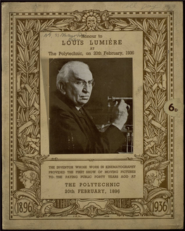 LÔÏÎÏS LUMIÈRE at the Polytechnic, on 20Th February, 1936